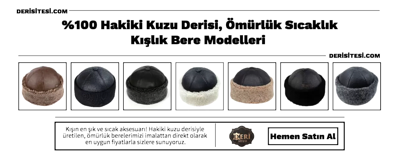 Kışlık Deri Bere Modelleri