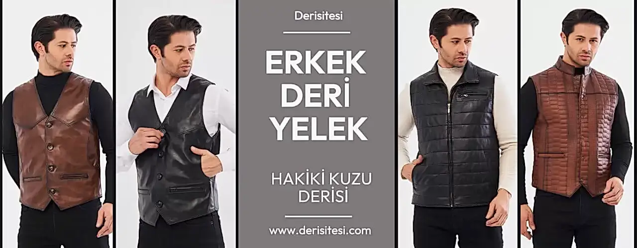 Erkekler İçin Deri Yelek Modelleri