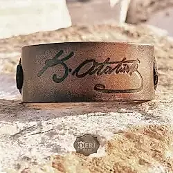 Mustafa Kemal Atatürk İmzalı Hakiki Deri Bileklik - Zamak Kolye Hediyeli - BK02 Mustafa Kemal Atatürk İmzalı Hakiki Deri Bileklik - Zamak Kolye Hediyeli - BK02