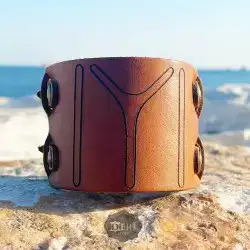 Kayı Boyu Çift Kayışlı Deri Bileklik - Kolye Hediyeli Kayı Boyu Çift Kayışlı Deri Bileklik - Kolye Hediyeli