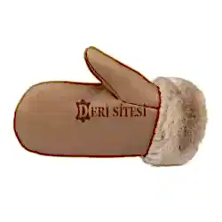 Bej Rengi Kürk Erkek Deri Eldiven