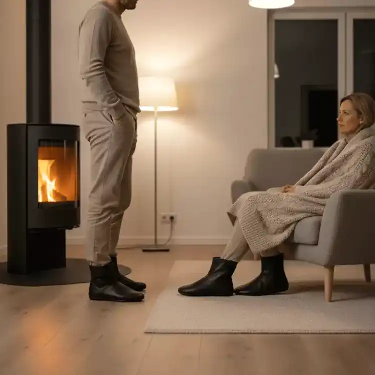 Hakiki deri kürklü siyah ev ayakkabısı mest modeli