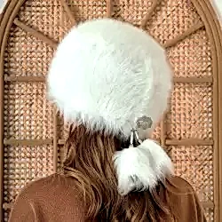 Ak Katun Beyaz Kürklü Kadın Deri Börk Modelimiz - BŞ157 Ak Katun Beyaz Kürklü Kadın Deri Börk Modelimiz - BŞ157