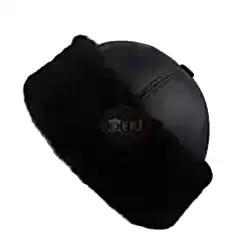 Siyah Renk İçi Kürklü Outdoor Deri Şapka - Serdar Modeli - Ş073