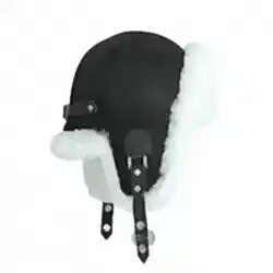 Erkek Koyun Derisi Beyaz Kürklü Pilot Şapka - Soğuk Havalarda Şıklık - Ushanka