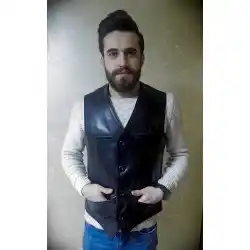 Yeni Sezon Erkek Deri Yelek - Y021