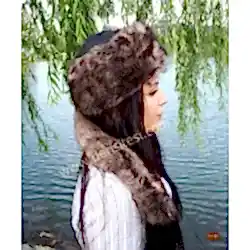 Banu Çiçek Katun Kurt Tüyü Desenli Kadın Deri Börk, Şapka Modelimiz Banu Çiçek Katun Kurt Tüyü Desenli Kadın Deri Börk, Şapka Modelimiz