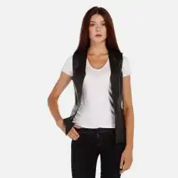 Yeni Sezon Kadın Siyah Deri Yelek Yeni Sezon Kadın Siyah Deri Yelek