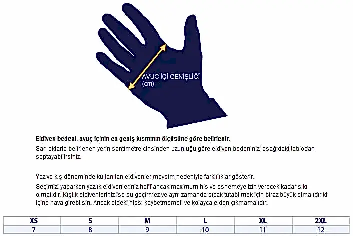 erkek deri eldiven ölçü